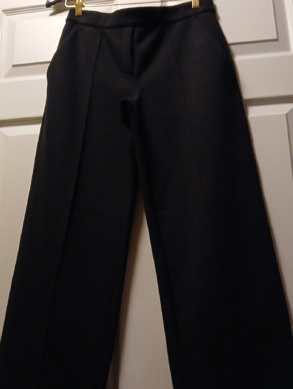 Christian Siriano Womens Classic Black Wide Leg Trousers | Size XS